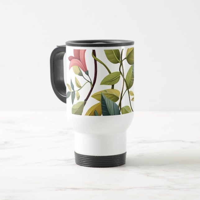 Charming Floral Print Coffee Mug Resemugg (Framsida vänster)
