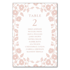 Charming  Folk Blommigt Sittdiagram Bordsnummer