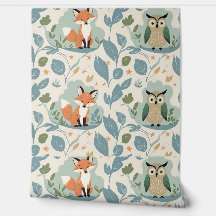 Charming Forest Friends Fox & Uggla Peel and Stick