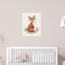 Charming Fox Woodland Nursery Poster