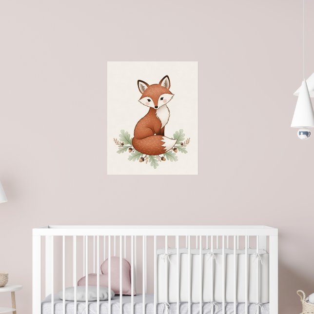 Charming Fox Woodland Nursery Poster (Barnkammare 2)