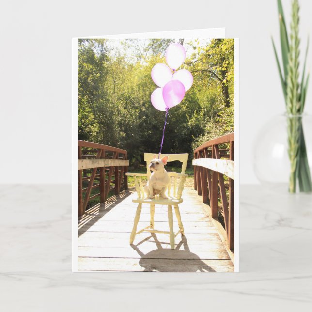 Charming Fransk Bulldog Birthday Kort (Framsida)