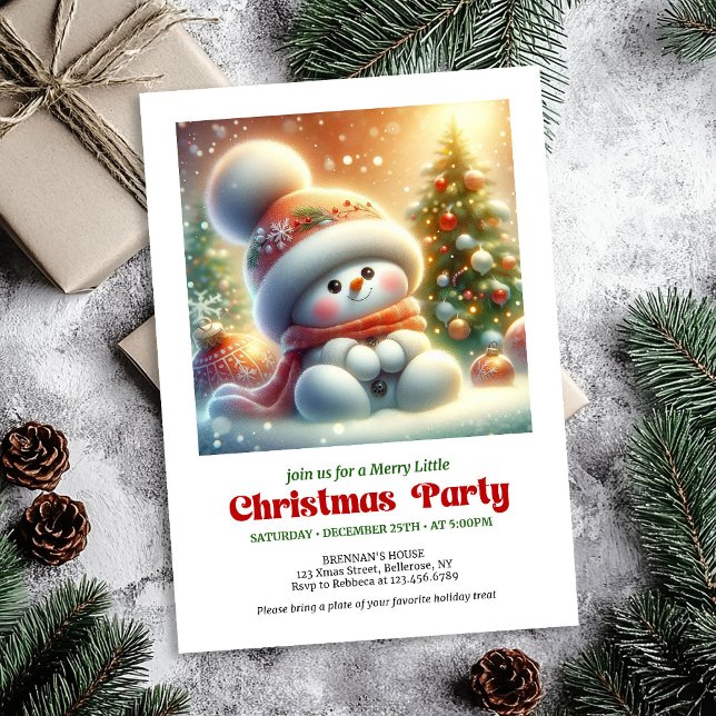 Charming funny snowman invite holiday tones DGL Inbjudningar (Charming funny snowman invite holiday tones digital

)