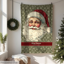 Charming Gamla jultomten Blanket för Mysiga hem Fleecefilt