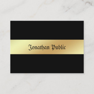 Charming Glamor Black Guld Elegant Trendig Luxury Visitkort