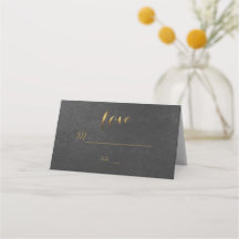 Charming Gold Foil Black Bröllop