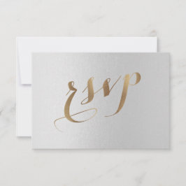 Charming Gold Foil Grått Bröllop OSA