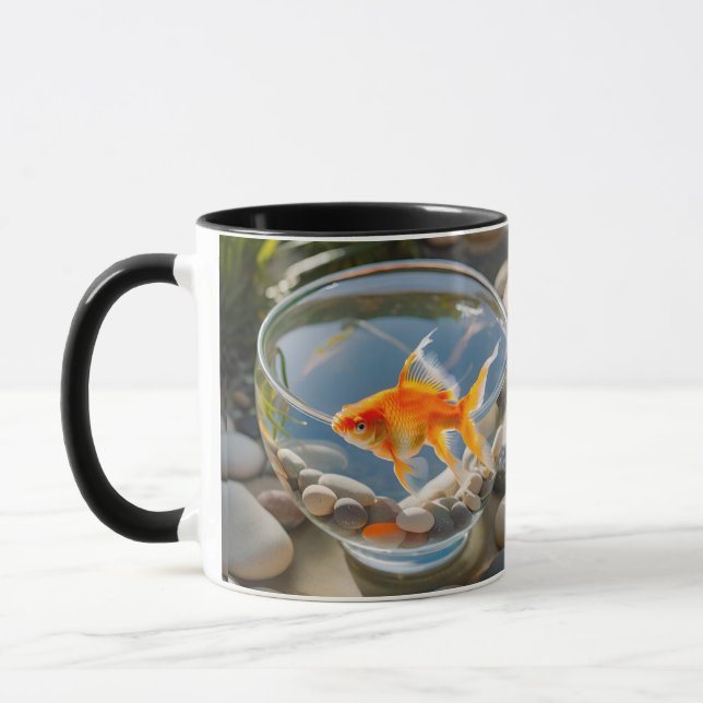 Charming Goldfish Ceramic Mugg (Vänster)