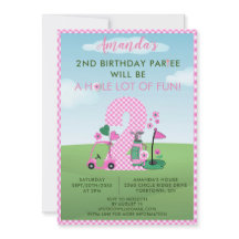 Charming Golf Rosa Girl Girl 2:a födelsedagspartie