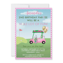 Charming Golf Rosa Girl Girl 2:a födelsedagspartie