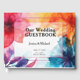 😍 Charming Guestbook Anemone Dreamscape Bröllop Gästböcker