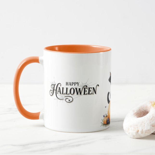 Charming Halloween fest Witch, Pumpkins och Spook Mugg (Med munk)