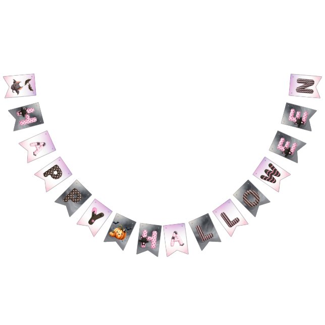 Charming Halloween fest Witch Pumpkins Vimplar (Alla)