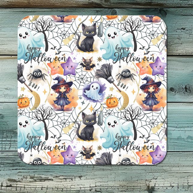 Charming Halloween Square Papper Underlägg (Skapare uppladdad)