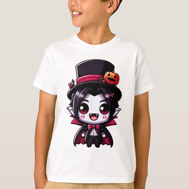"Charming Halloween Vampire Character" T Shirt (Framsida)