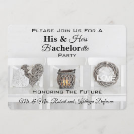 Charming Hans & Hers Bachelor/Bachelorette Party Inbjudningar