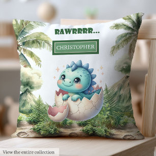 Charming Hatching Soon Baby Dinosaur Nursery Kudde