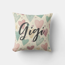 Charming Heart Doodle GiGi Kudde