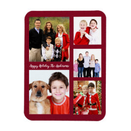 Charming Helgdag Family Photo Collage Monogram Magnet