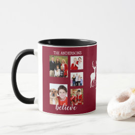 Charming Helgdag Family Photo Collage Monogram Mugg