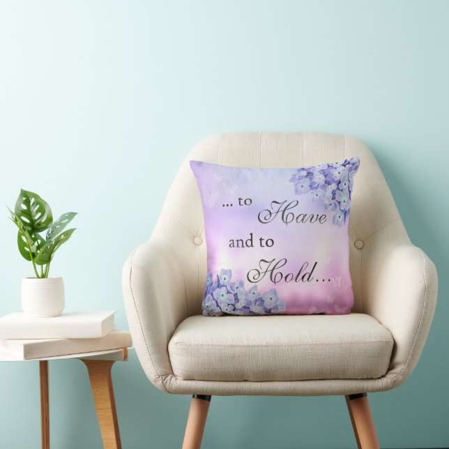 Charming Home Decor Blue Hydrangea Kudde (Stol)