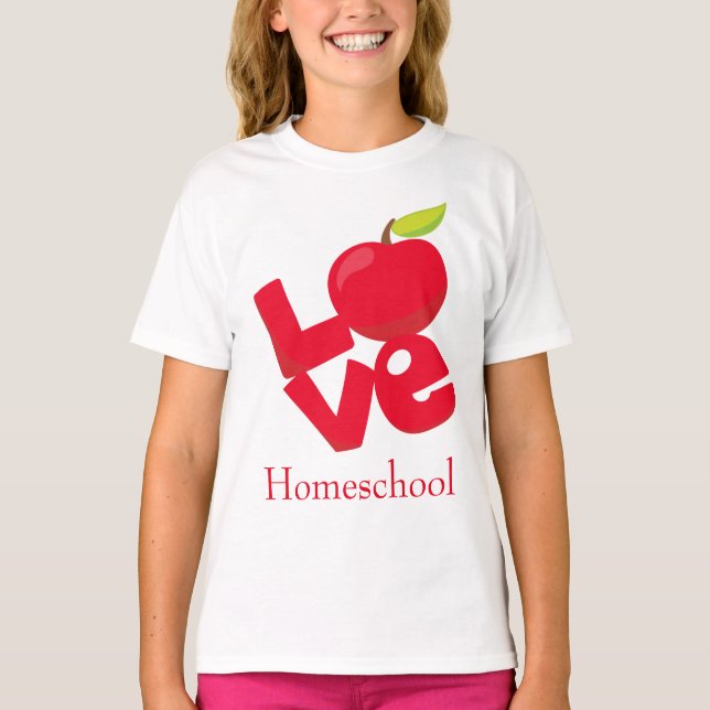 Charming Homeschool Kärlek T Shirt (Framsida)