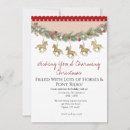 Charming Horse jul Inbjudningar