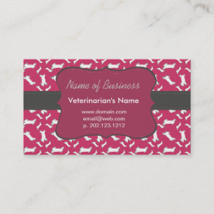 Charming Hund Bones - Mauve Underbarare husdjur Visitkort