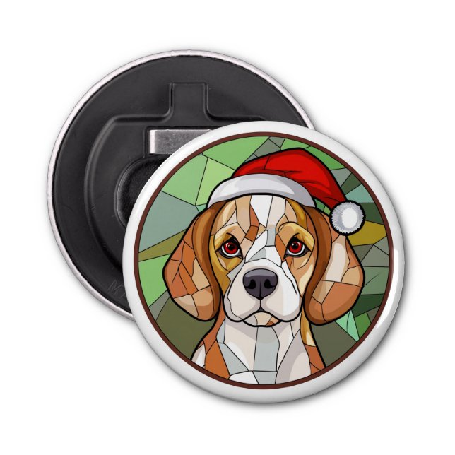 Charming Hund Cheer: Beagle themed jul Flasköppnare (Framsidan)