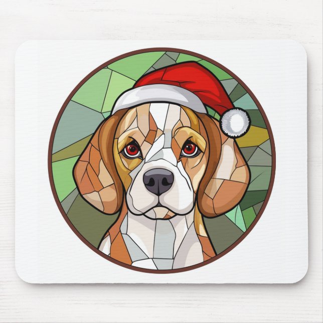 Charming Hund Cheer: Beagle themed jul Musmatta (Framsidan)