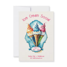Charming Ice Cream Social-inbjudan