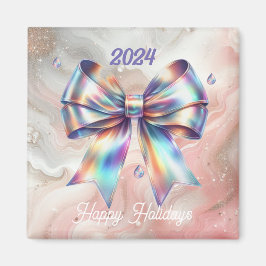 Charming Iridescent Bow Year Daccent Magnet