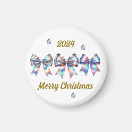 Charming Iridescent Bows Year Daccent Magnet