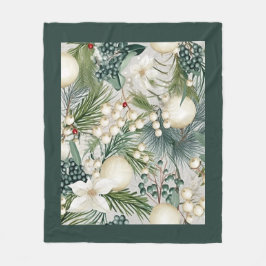 Charming Ivory & Blue Elegant Fleecefilt