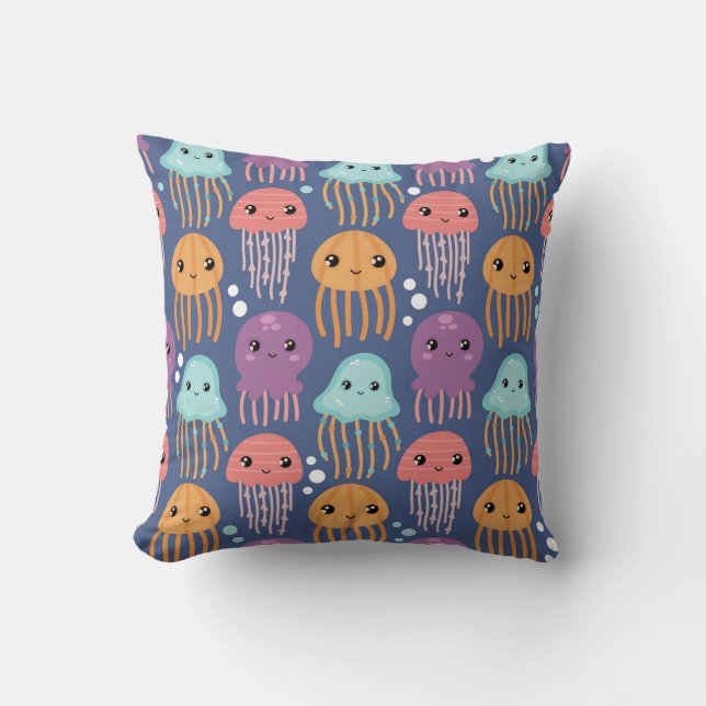 Charming Jellyfish Parad Kudde (Framsida)