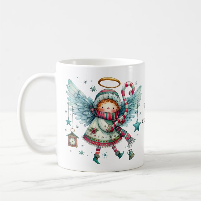 Charming jul Angel God jul Kaffemugg (Vänster)