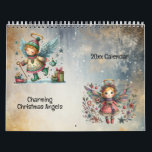 Charming jul Änglar Folk Art Stil Kalender<br><div class="desc">Julkonst i änglar. Ta in helgdag i ditt hem hela året. Underbar julklapp. AI-assisterad grafik som köpts med kommersiell använda. Bild: RedHeronLighthouse</div>