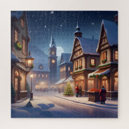 Charming jul-byns vinternatt pussel