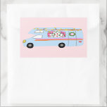 Charming jul Camper Vintage RV Julafton Rektangulärt Klistermärke<br><div class="desc">Anpassade-dekal,  lägg till egen text. Kolla i butiken om du vill ha matchande objekt som kort,  pappra märkre och presenter och fler designer eller meddela mig om du vill ha någon anpassningsbar.</div>