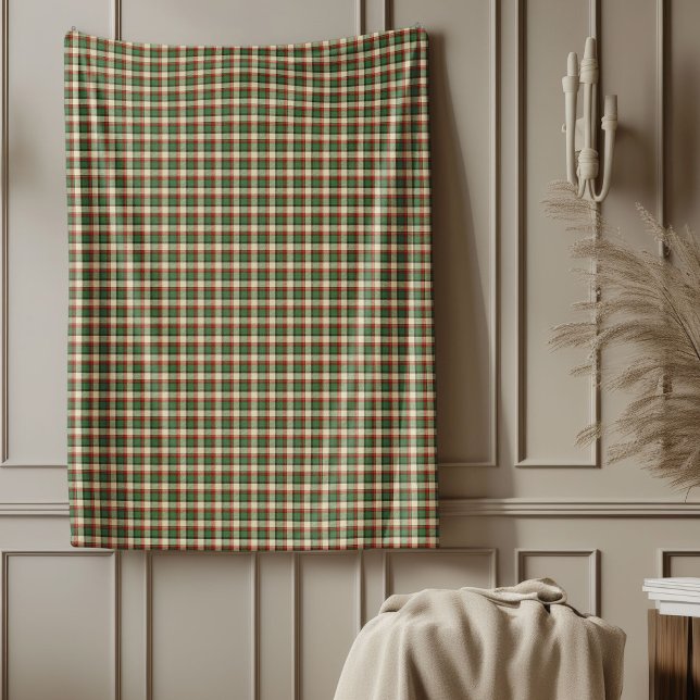 Charming jul Play Blanket för att ha gett Fleecefilt (Charming Christmas Plaid Blanket for Gifting)