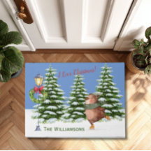 Charming jul Scene Snö-familjen Namn