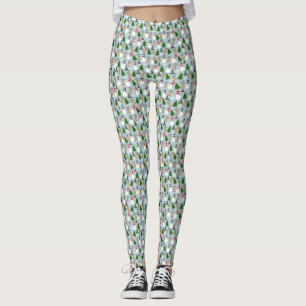 Charming jul Snögubbe och Träd Mönster Leggings