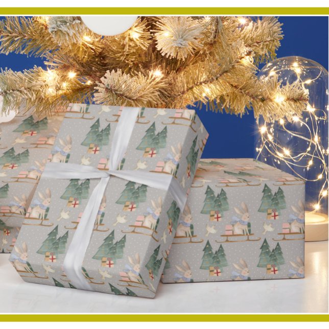 Charming Julgranar Sleigh Gifts Snö Presentpapper (Skapare uppladdad)