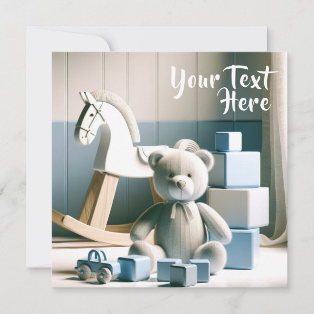 Charming Kids rum med Leksak Inbjudningar (Framsida)