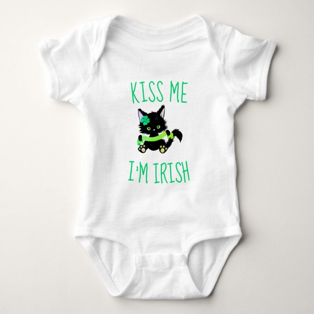 Charming Kiss Me jag är Irish Cat T Shirt (Framsida)