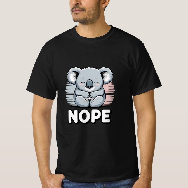 Charming Koala "NOPE" T Shirt (Framsida)