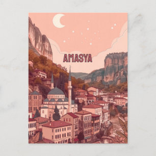 Charming kväll av Amasya, Turkiye Vykort