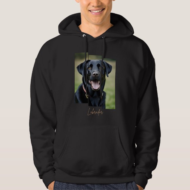 Charming Labrador Retriever Portrait - Triptych Ar Hoodie (Framsida)