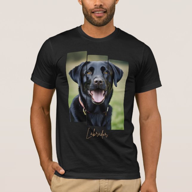 Charming Labrador Retriever Portrait - Triptych Ar T Shirt (Framsida)