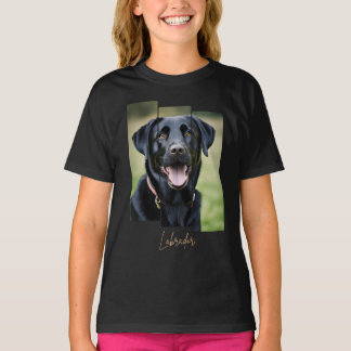 Charming Labrador Retriever Portrait - Triptych Ar T Shirt